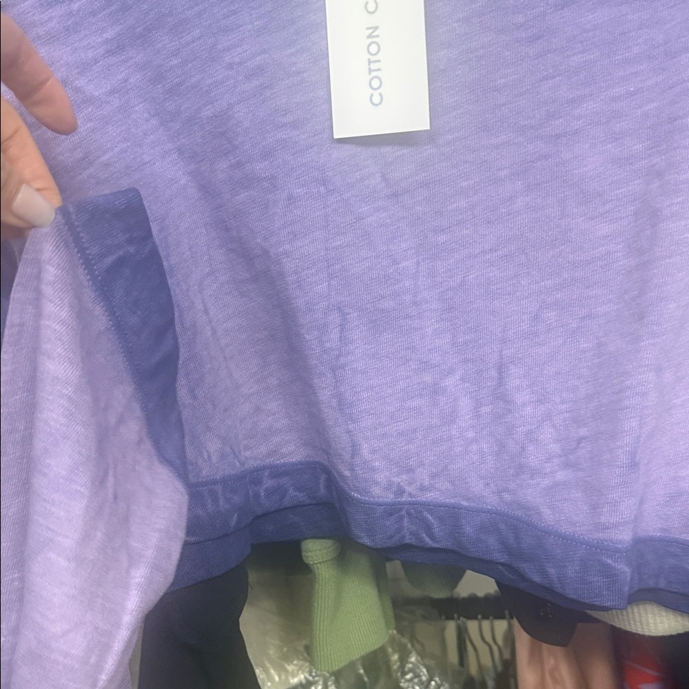 Cotton Citizen Tokyo Violet Gradient Long Sleeve Tee - Picture 4 of 9